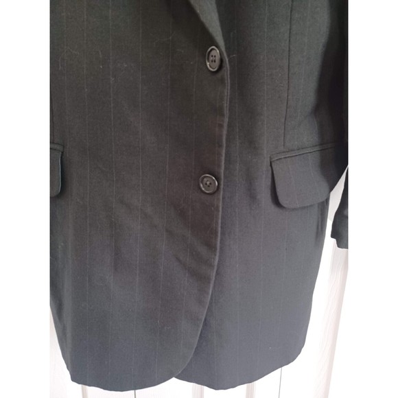 Men's English Manor 48L 2 Button Blazer/Sport Coat Jacket Black/Gray Pinstripes - Picture 2 of 10